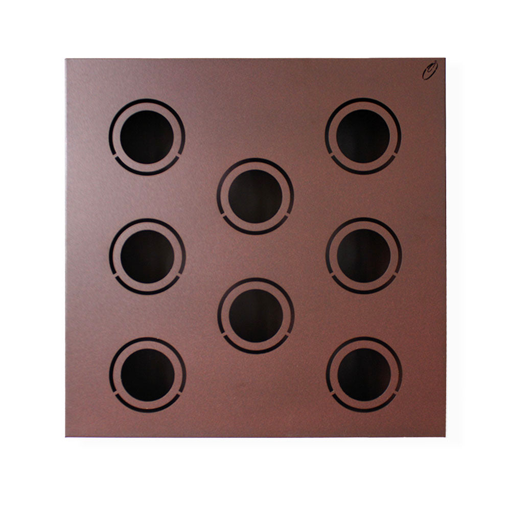 HUB | Modulo per giardino verticale Fai da Te a 8 FORI | Acciaio riciclato | Colore a scelta - Corten - hoh.green
