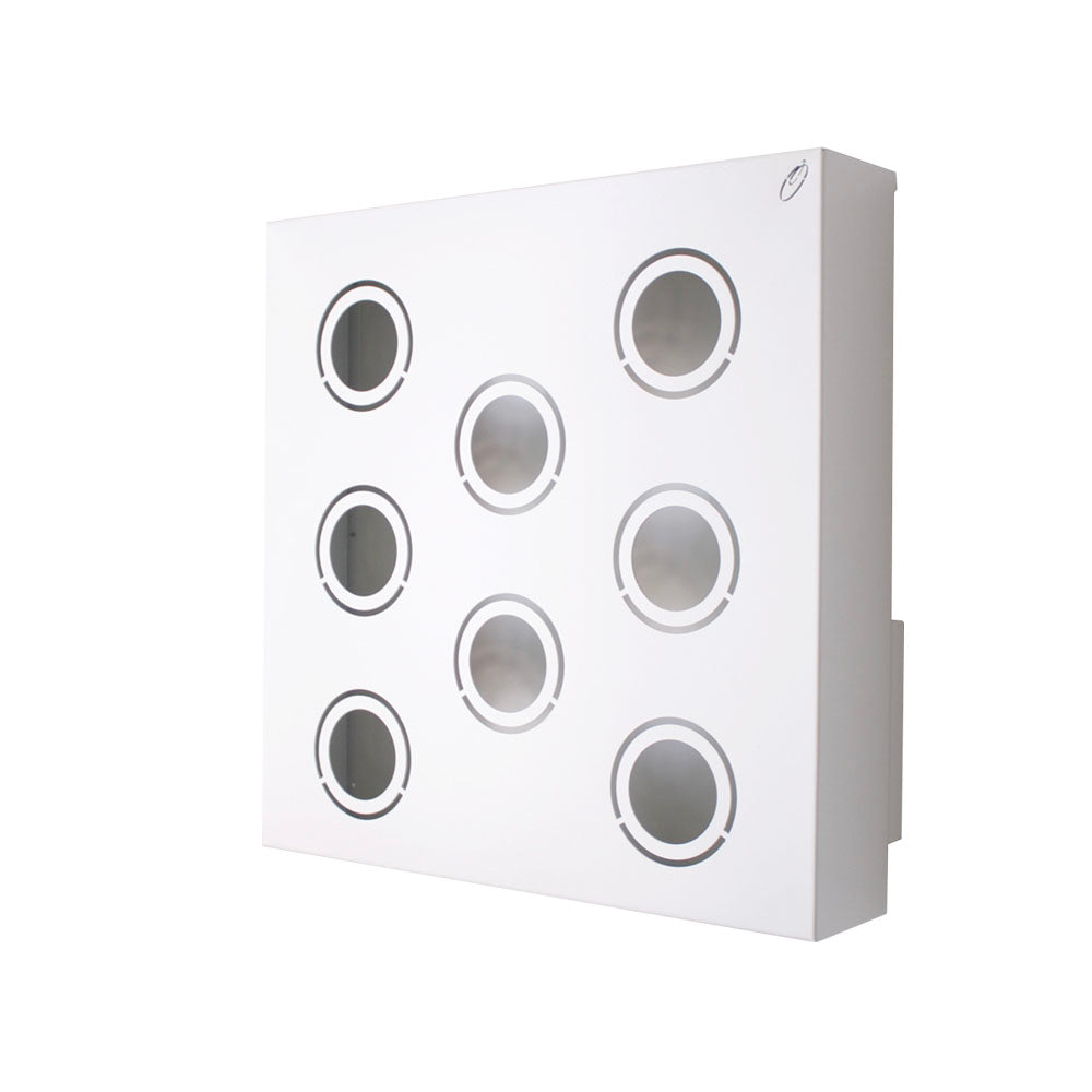 HUB | Modulo per giardino verticale Fai da Te a 8 FORI | Acciaio riciclato | Colore a scelta - Bianco - hoh.green