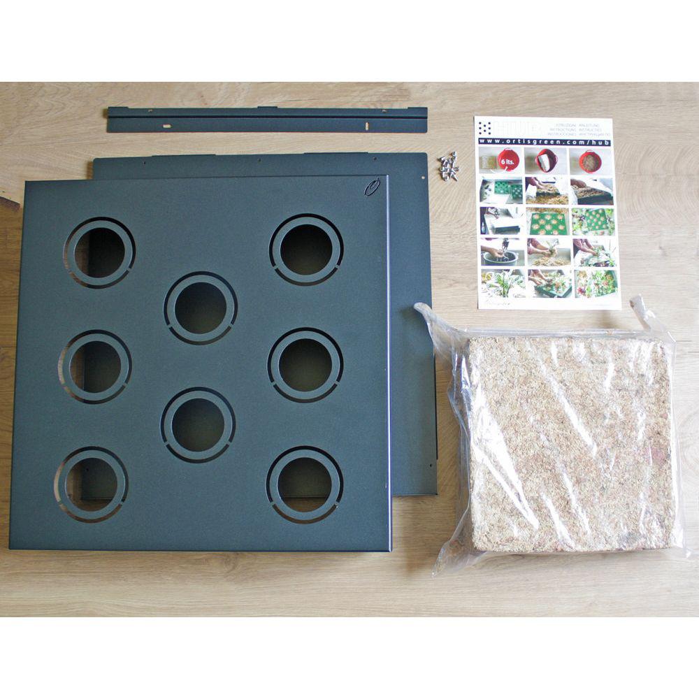 HUB | Modulo per Giardino Verticale Fai da Te (DIY) | Alluminio Riciclato | Colore Grigio Antracite - hoh.green - hoh